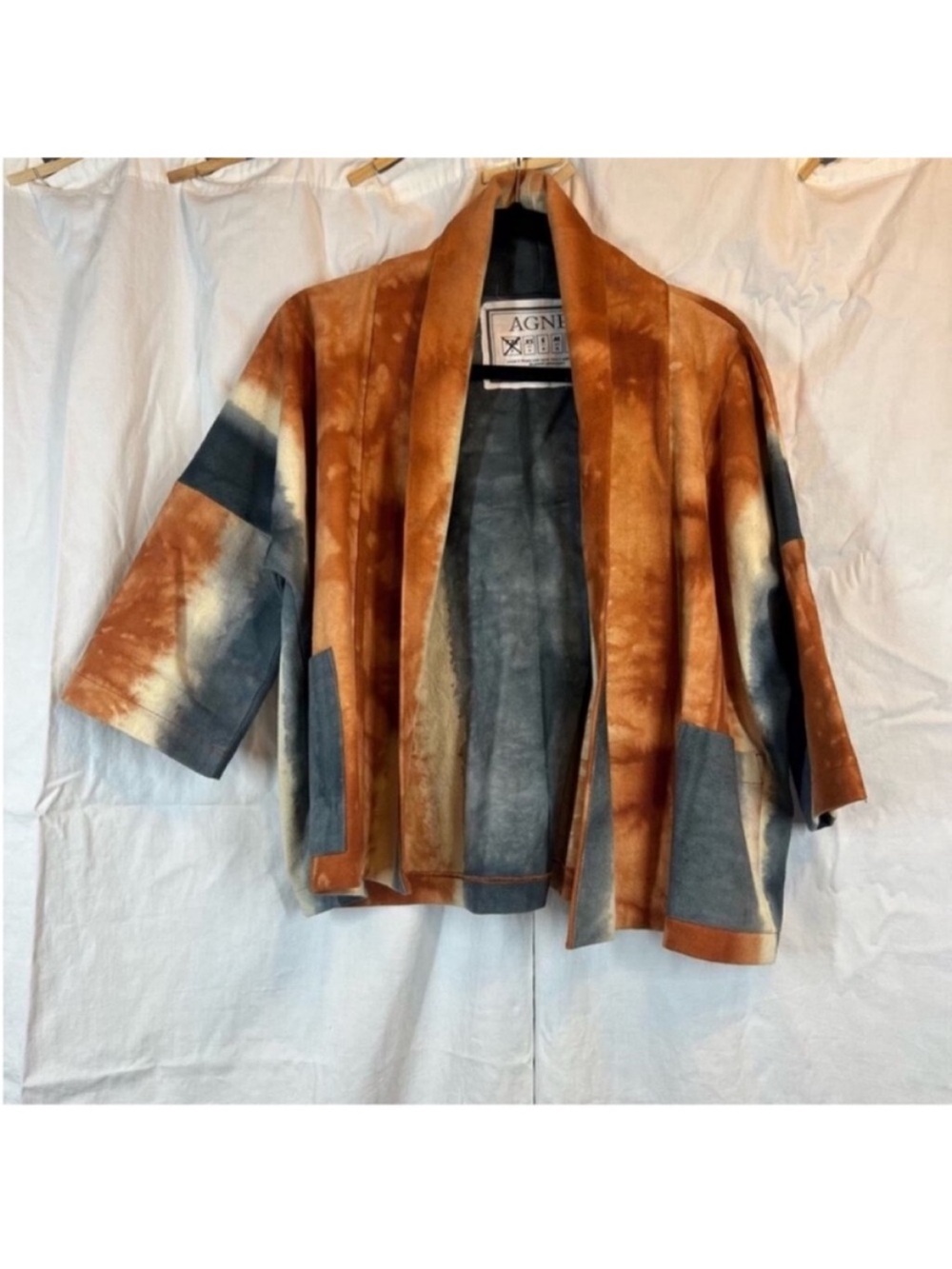 Agnes 100% Cotton Haori Long Achiote Japanese Jacket Hand Dyed